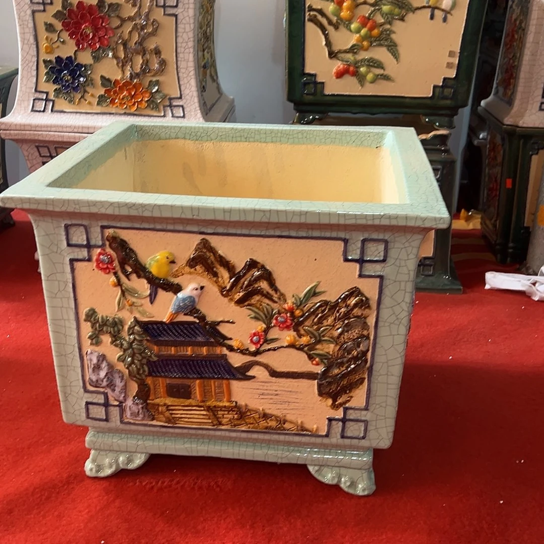 人***梦手工艺品琉璃石湾盆