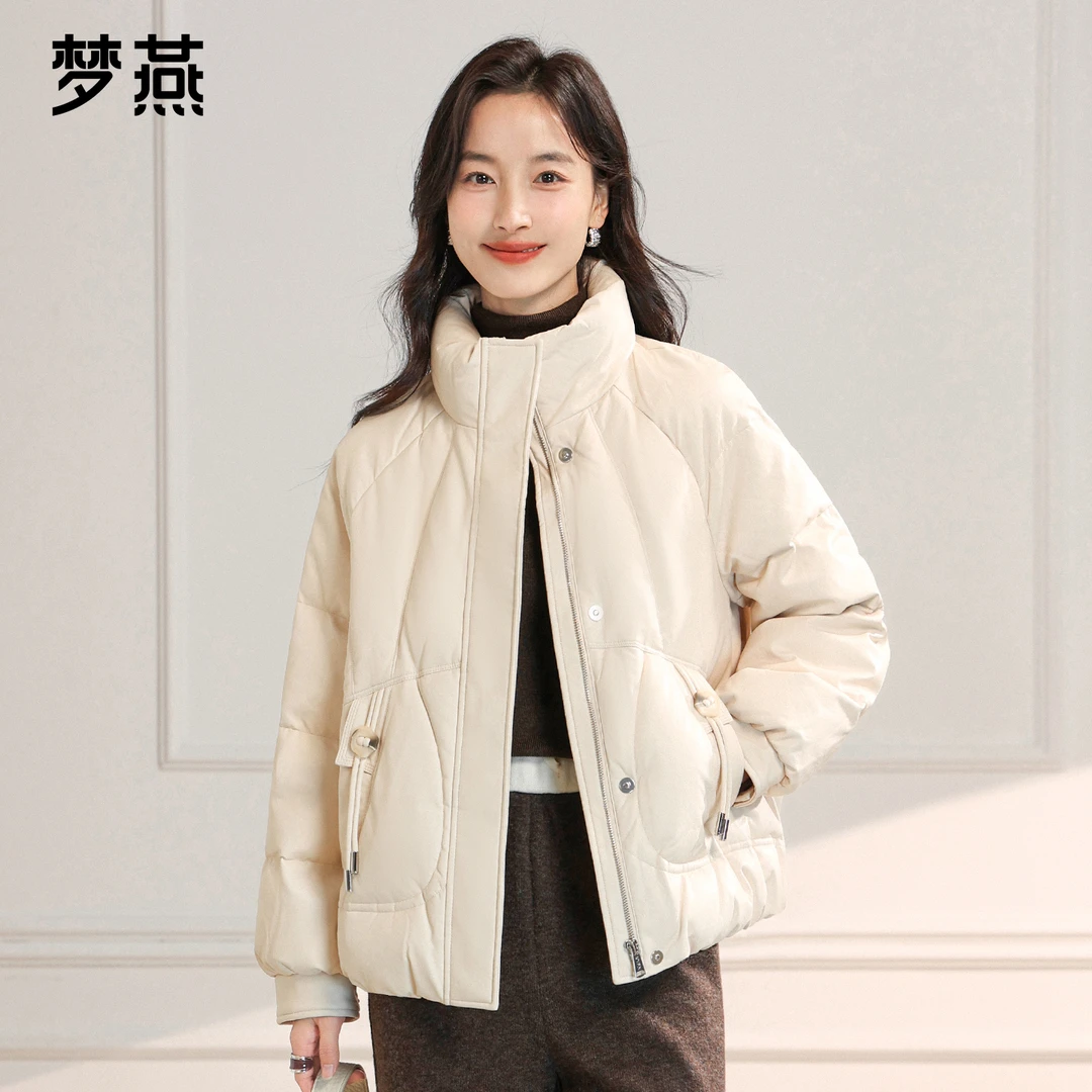 梦燕秋冬女款时尚百搭气质大方宽松休闲保暖时尚羽绒服CY21B5001