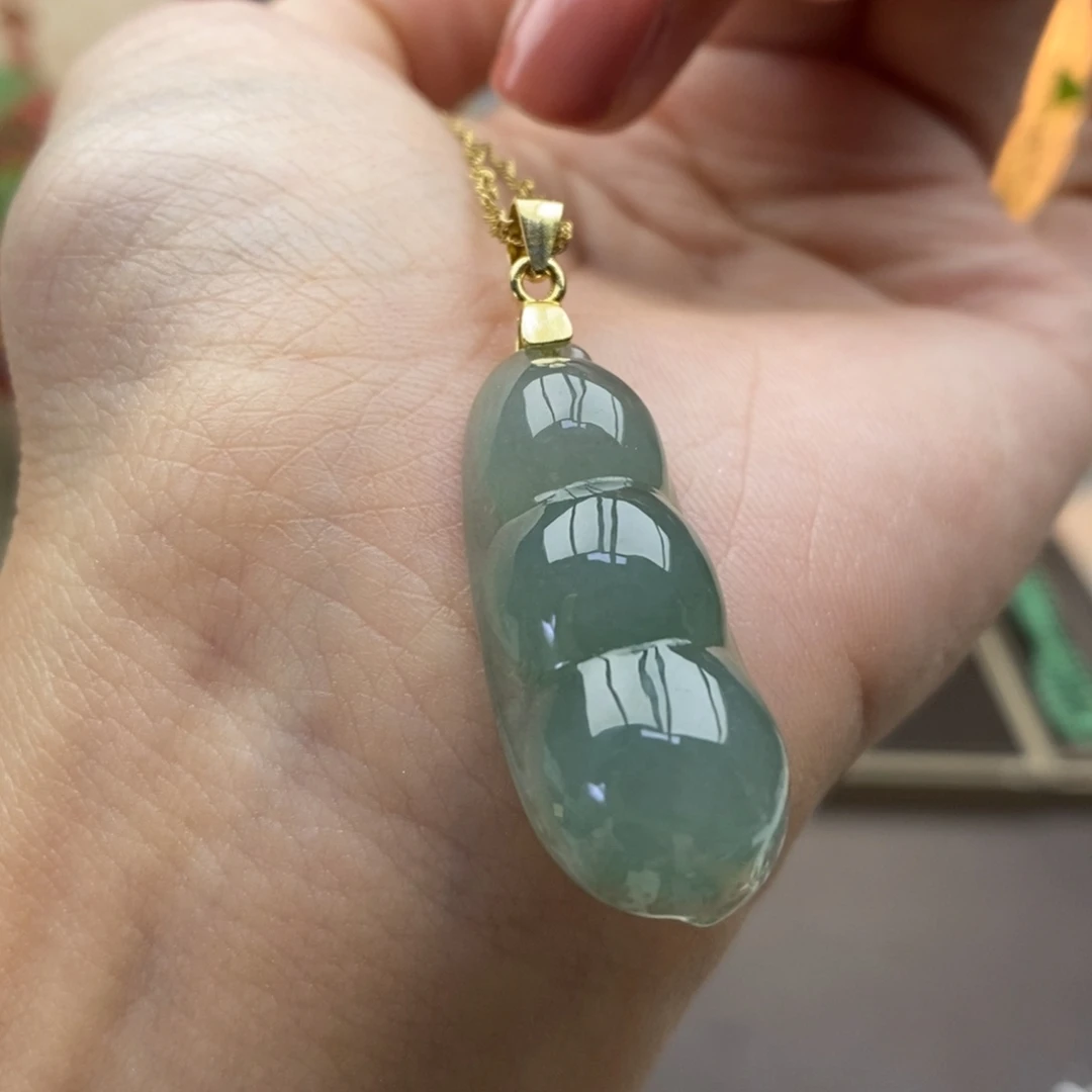 翡翠银S925镶嵌颈饰吊坠33