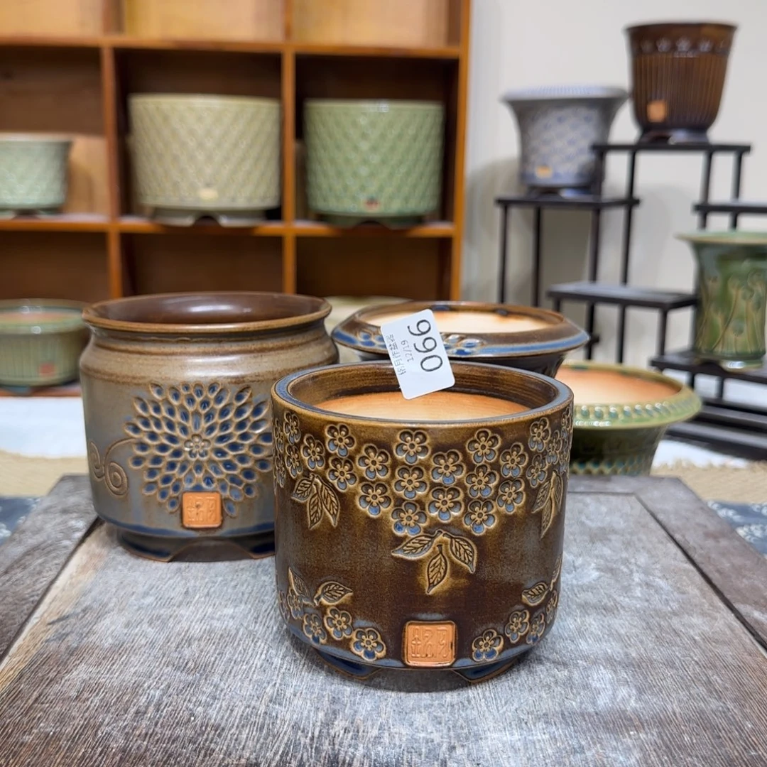 手工花盆 066 内口口径 8.5 cm