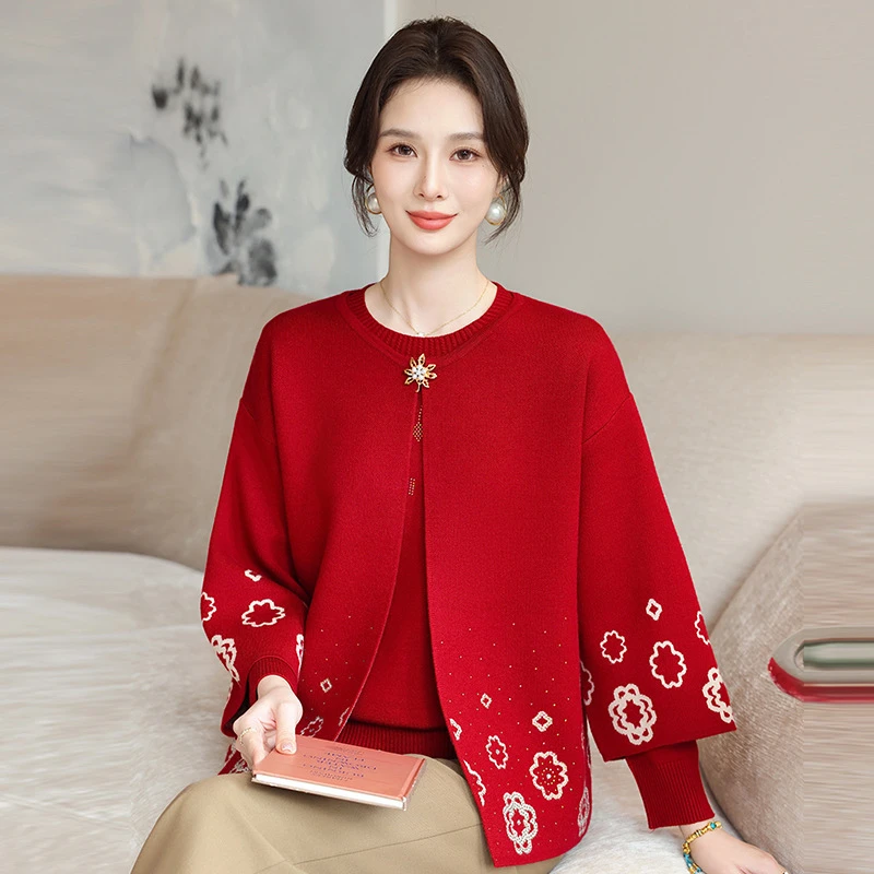 毛衣两件套秋冬季2025新爆款阔太太时髦女装时尚开衫内搭洋气套装