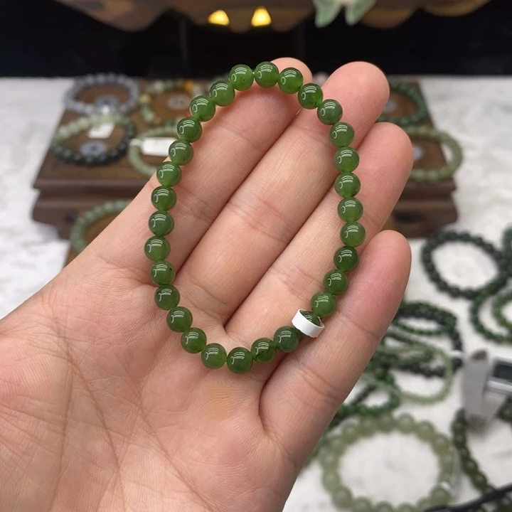 手链未镶嵌和田玉碧玉卡6