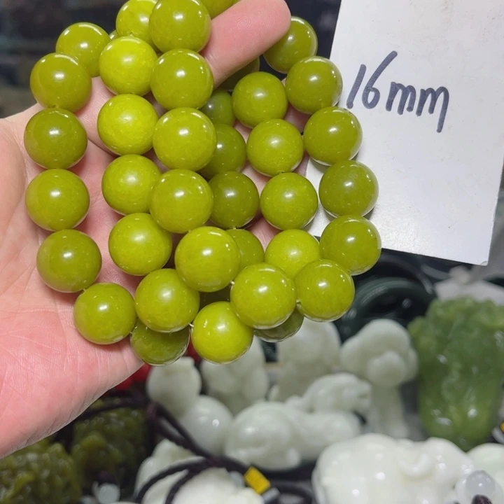 蛇纹石玉手串多样性发货未镶嵌