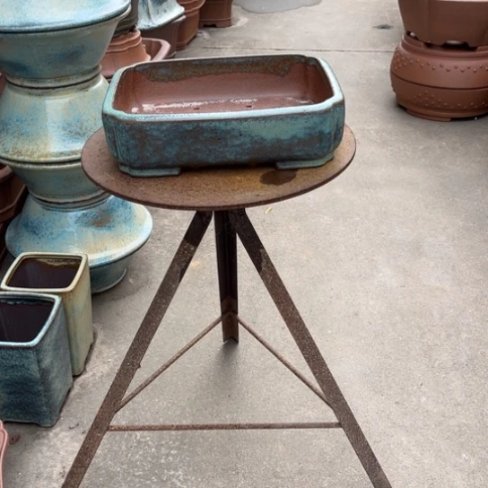 紫砂花盆苦*高温釉盆