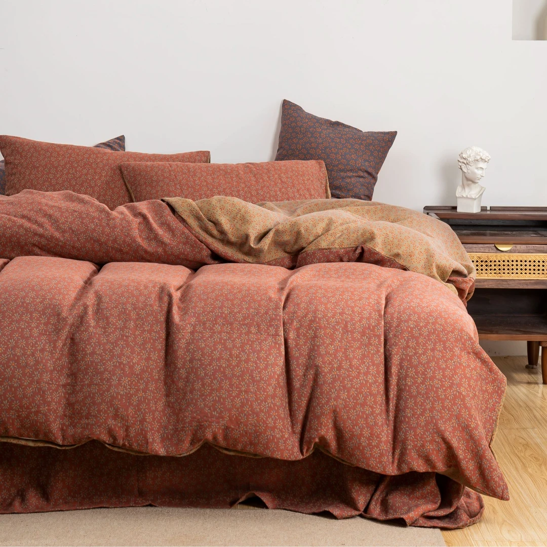 【法布丽娜】单品！全棉A类色织双层纱单床单单被套