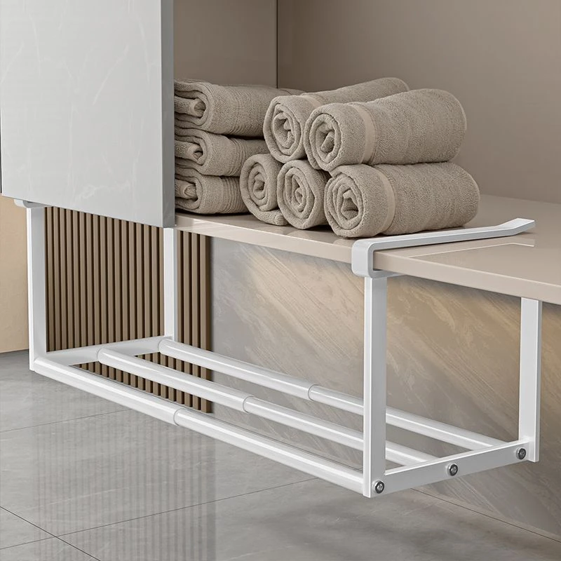 可伸缩鞋柜家用置物架分层隔板下挂篮鞋架易安装浴室厨房整理架