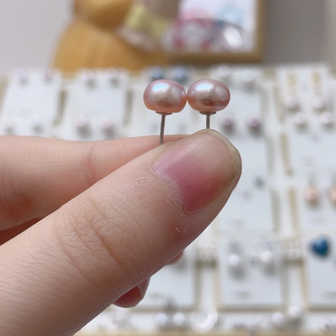 凡***桐耳饰银S925镶嵌淡水珍珠