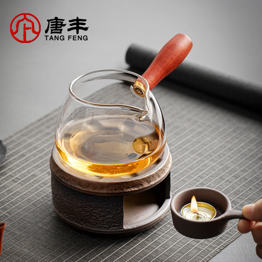 唐丰家用中式复古温茶套装蜡烛加热保温底座围炉暖茶烘茶器温酒炉
