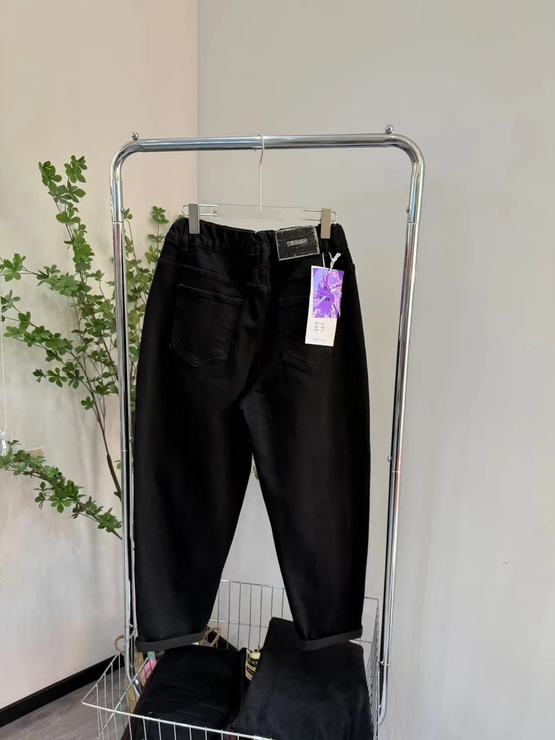 广州丸子姐姐9850冬季新款加绒休闲牛仔老爹库