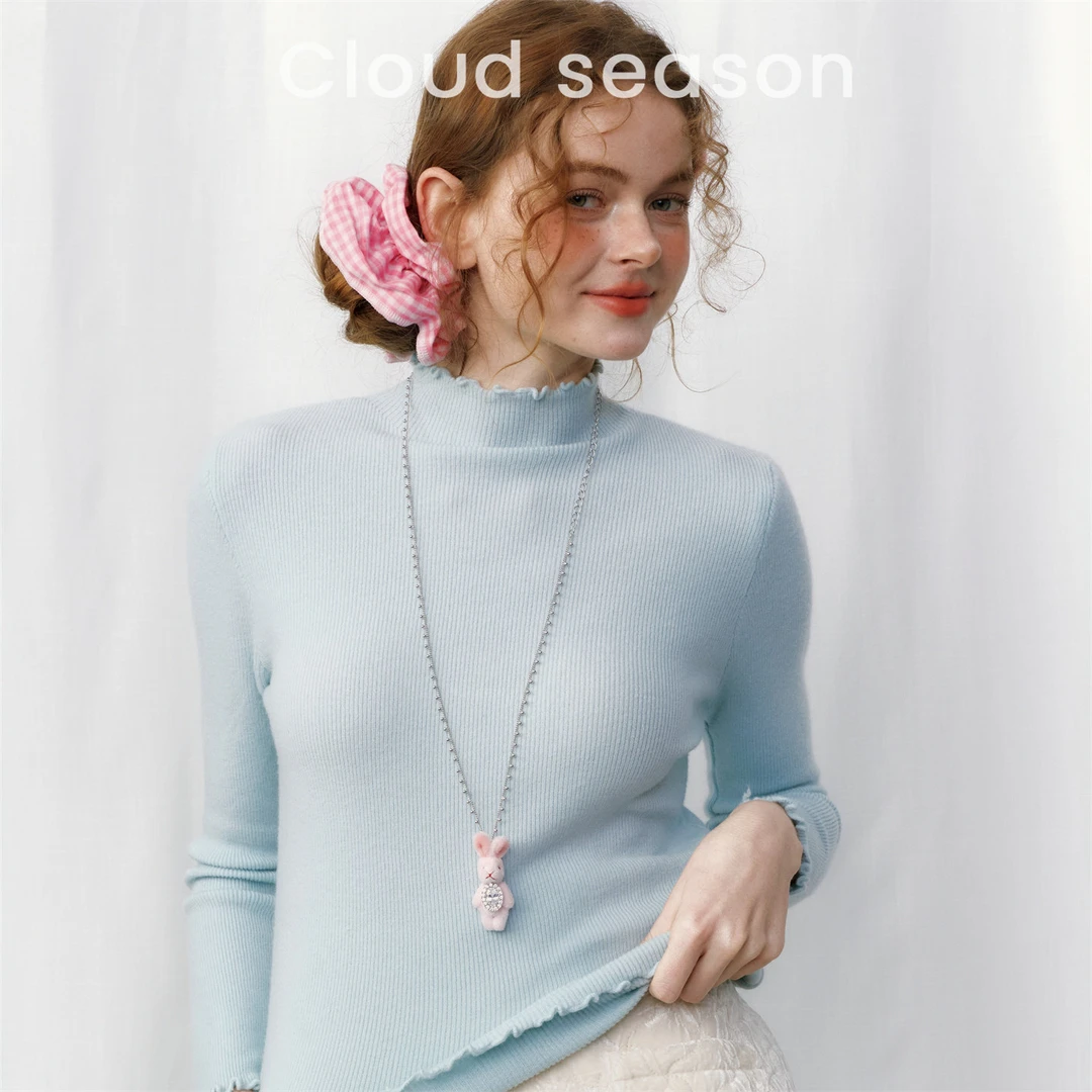 Cloud season雪酪色花边内搭秋冬通勤打底CCS80605