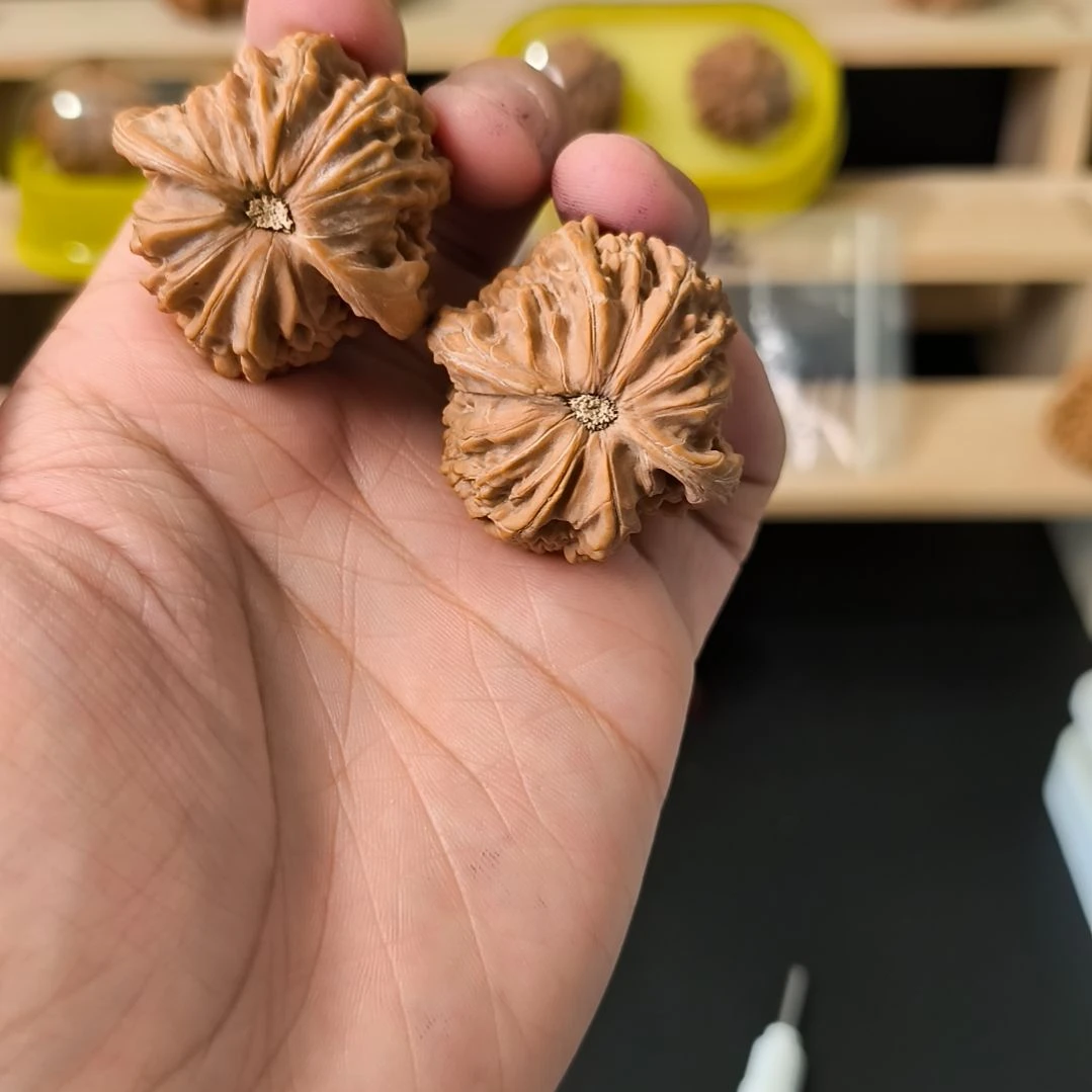 花***花吊坠文玩核桃磨盘对歪