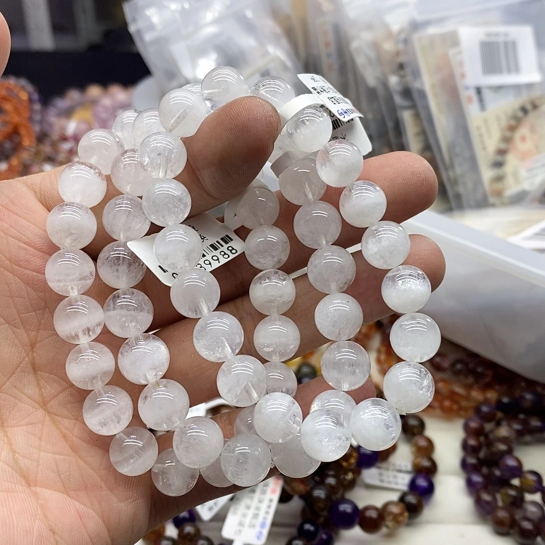 水晶手链未镶嵌多样性发货发一条