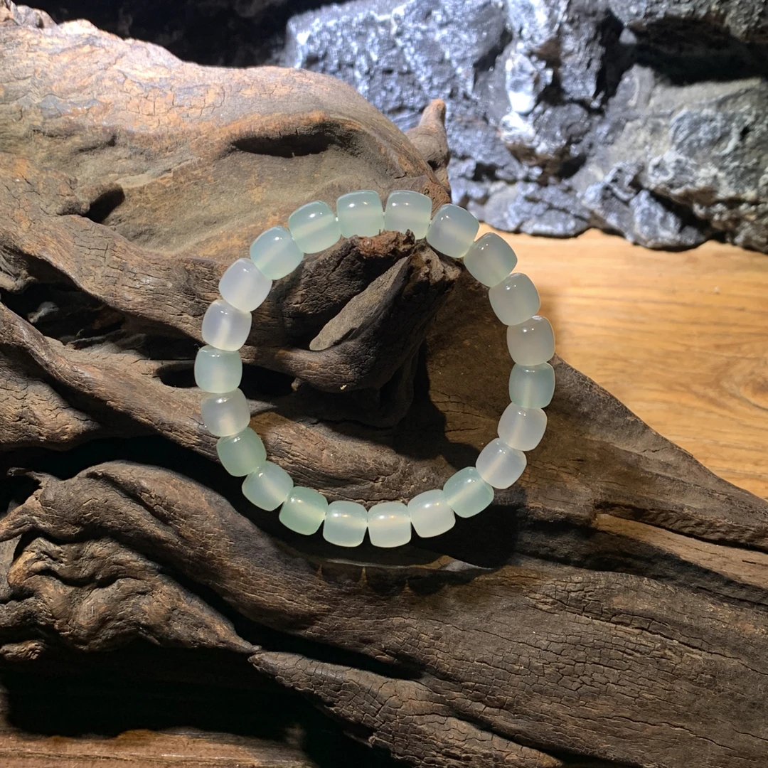 精品玛瑙天青绿老型珠单圈新款时尚百搭