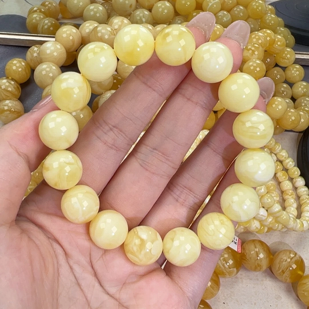 手链琥珀未镶嵌20.8白蜡