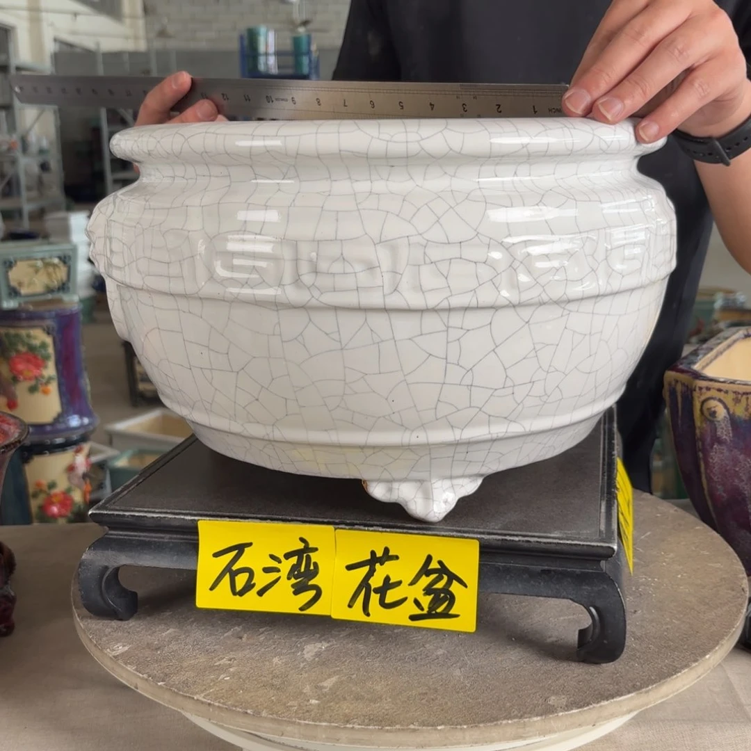一风堂陶瓷花盆 内口27深度18