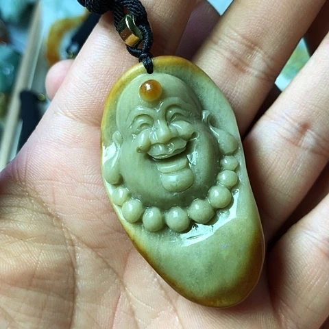 颈饰未镶嵌翡翠福豆豆珠宝翡翠颈饰