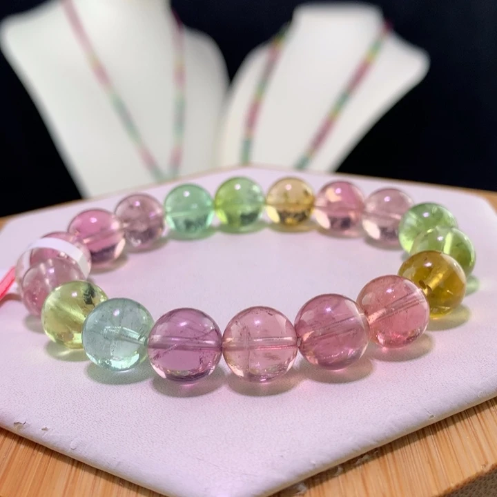 双色碧玺手链未镶嵌