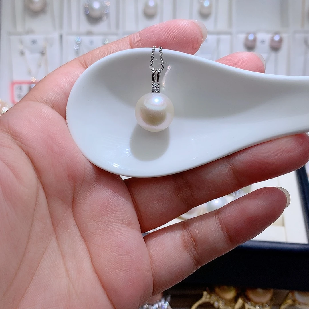 吊坠(赠链)银S925镶嵌淡水珍珠CC13.4mm