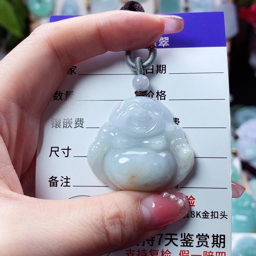 翡翠未镶嵌颈饰佛公73