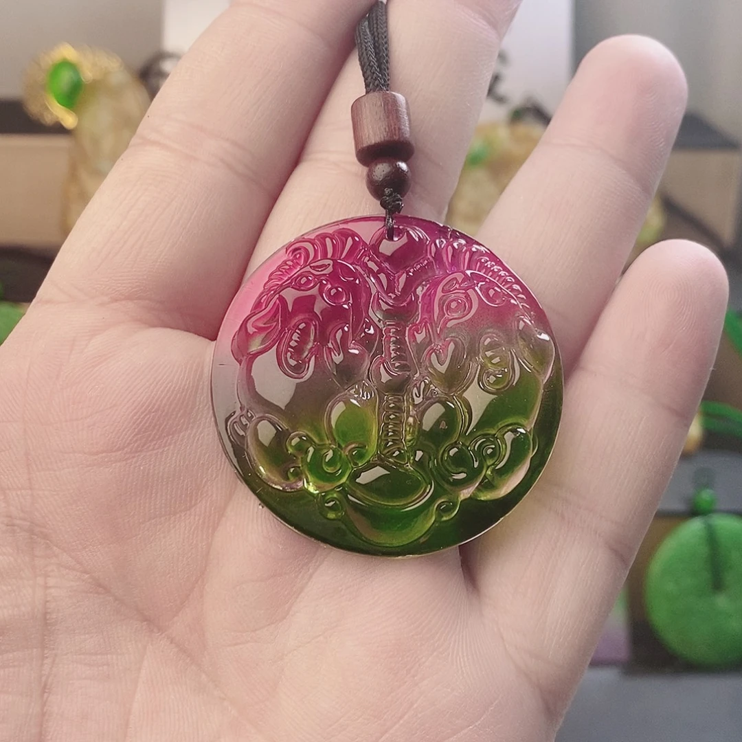 翡翠银S925镶嵌吊坠(赠链)