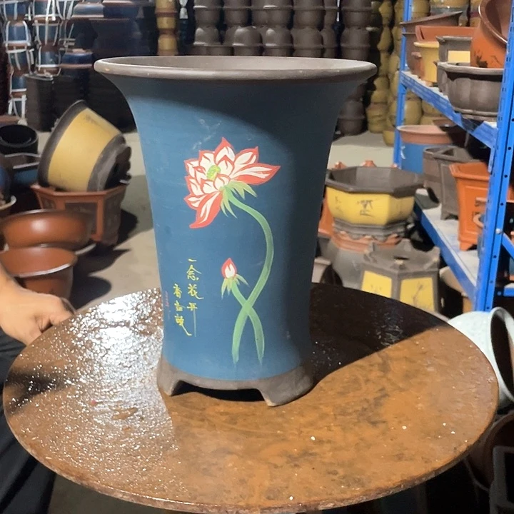 一念花开蓝色花盆