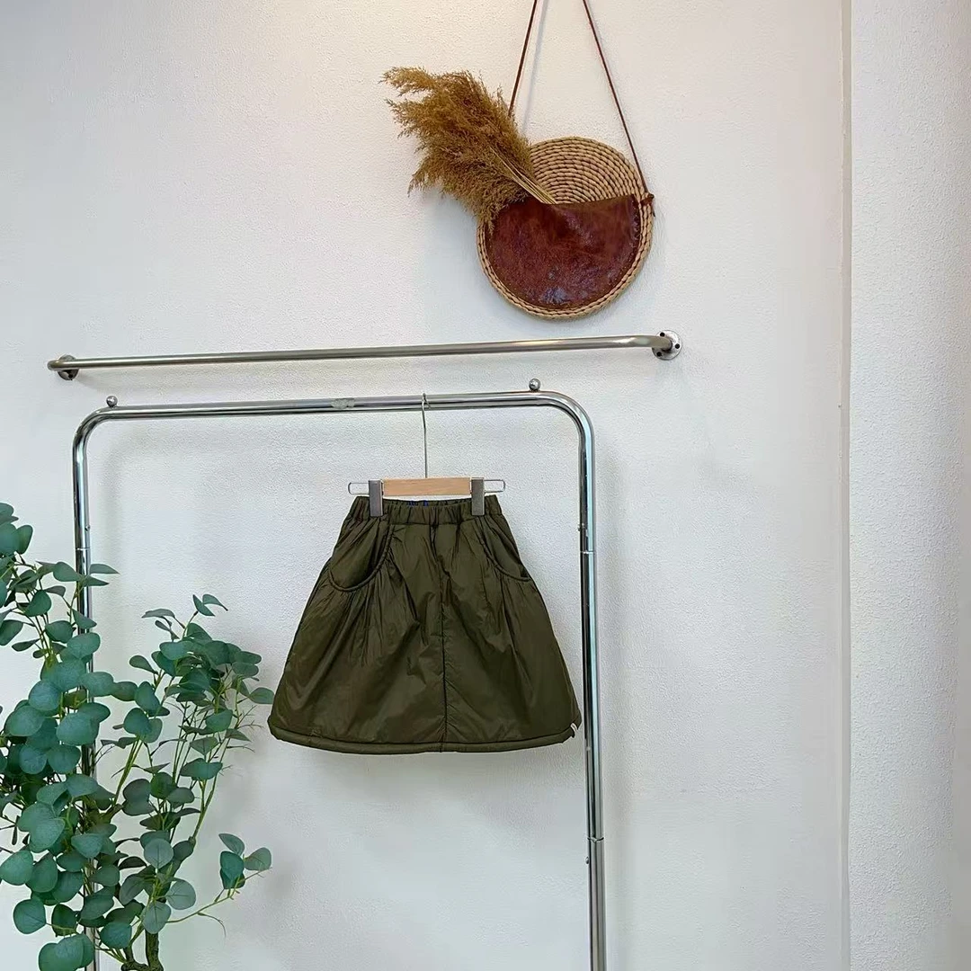 2221听军绿色棉半裙