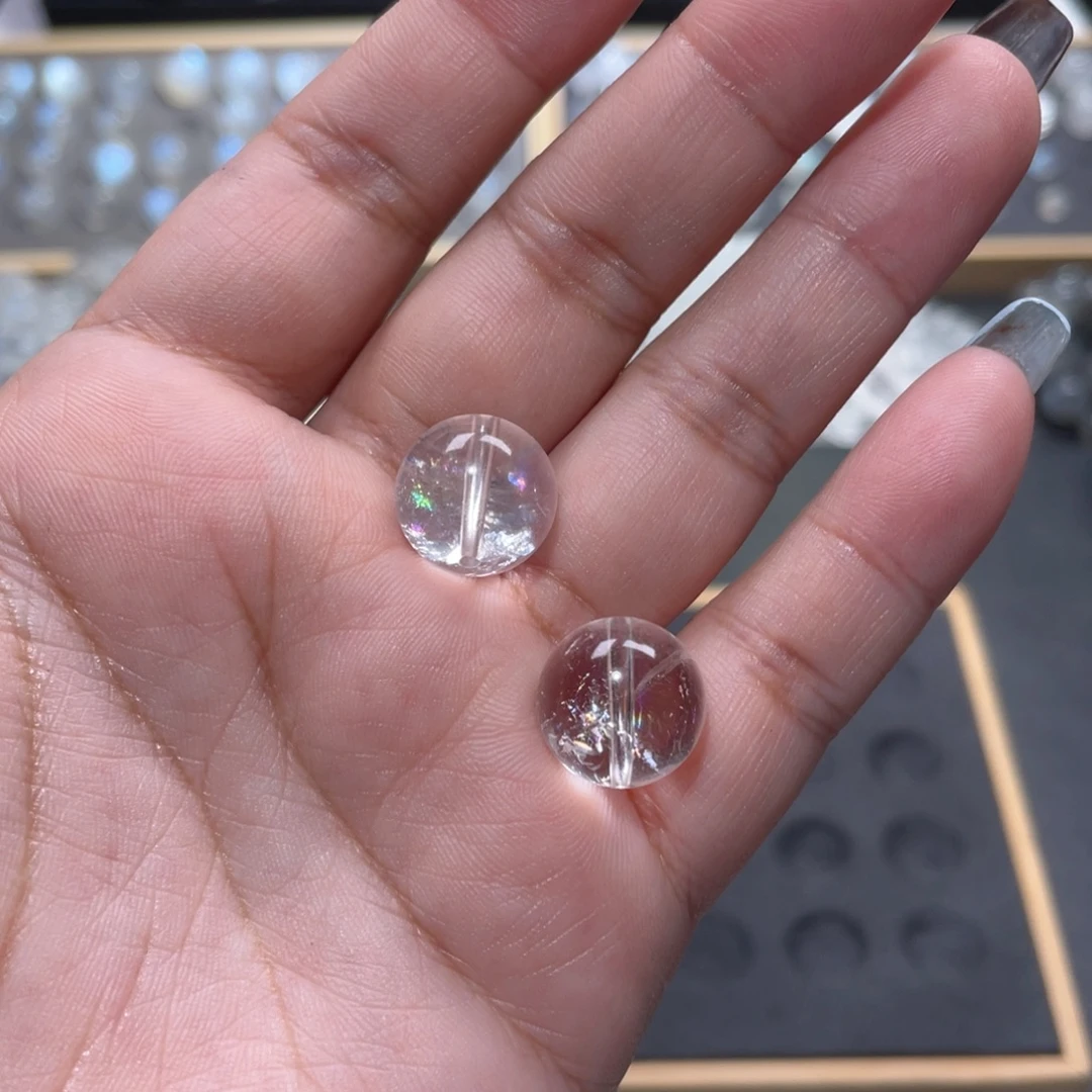 赢***冰颈饰未镶嵌水晶利姆利亚单珠直径13mm2颗