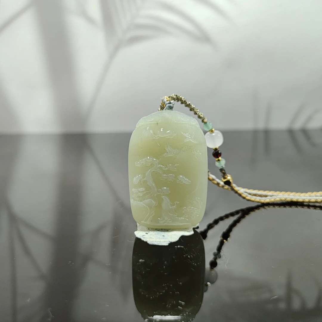 E和田玉山水吊坠3505