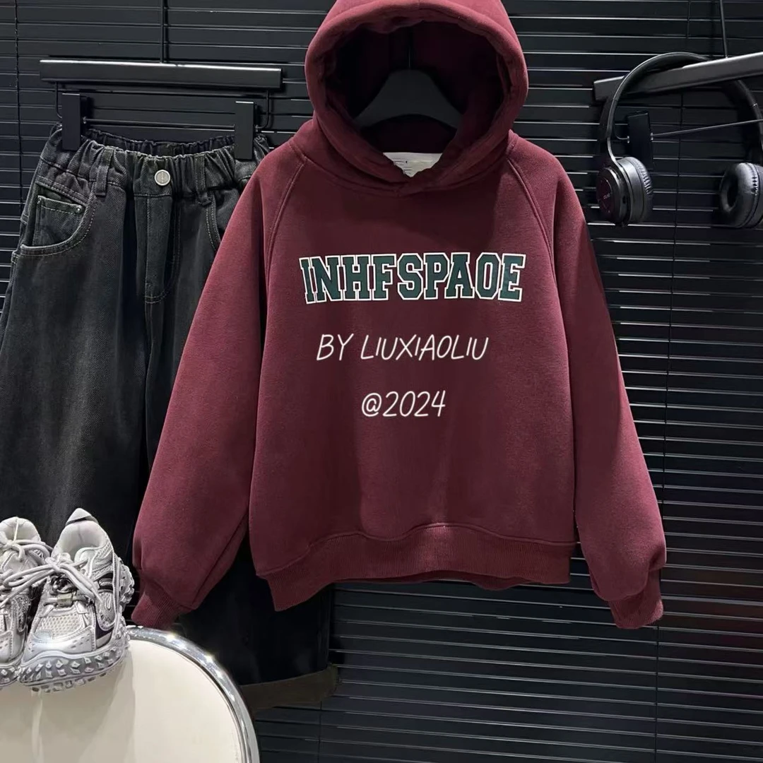 杭州六小六正版 BY LIUXIAOLIU冬季儿童加绒连帽卫衣15220