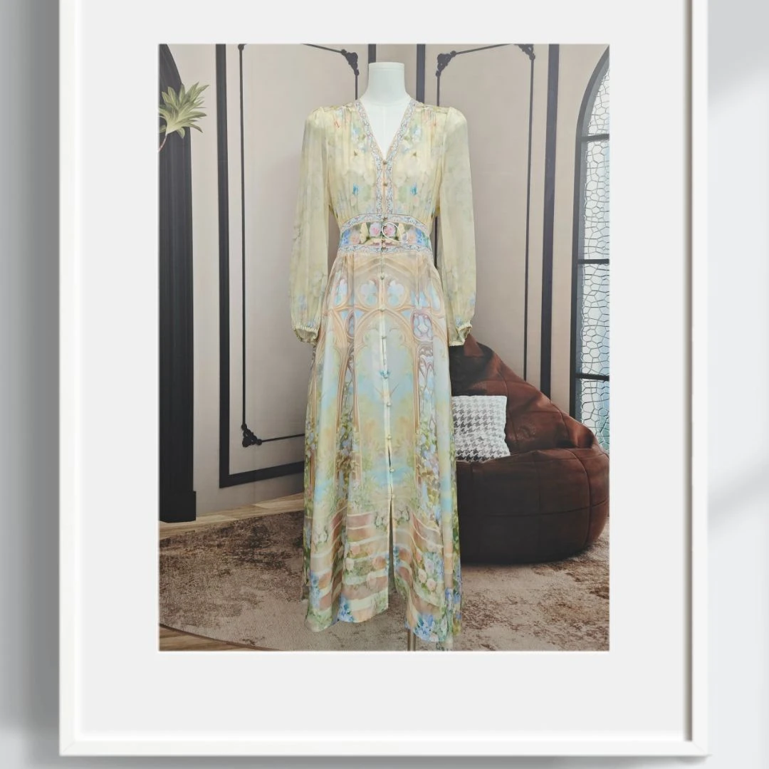 【2025-禾枫原创】桑蚕丝连衣裙C54015