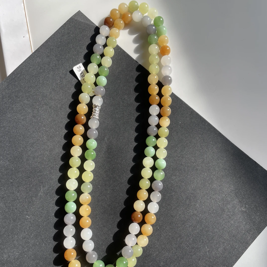 精品和田玉多宝108粒念珠项链多圈手串 颗颗精选细腻干净8MM