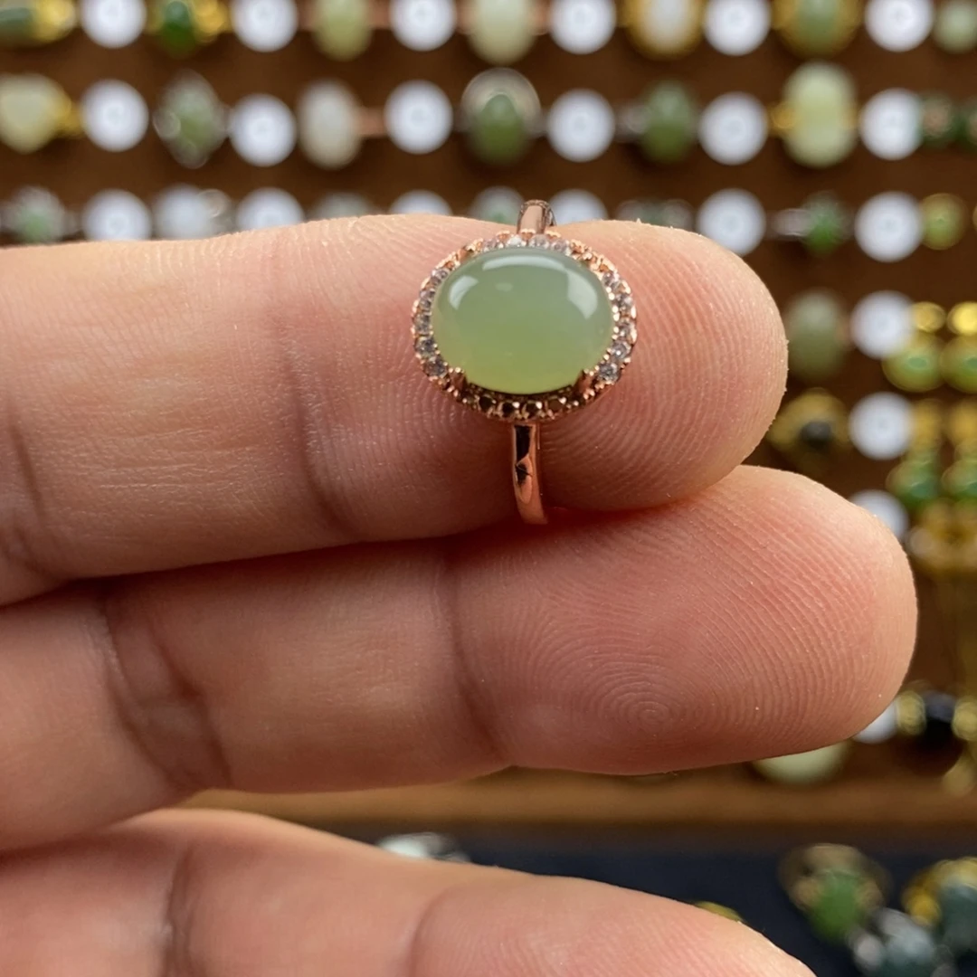 和田玉（碧玉）合金戒指