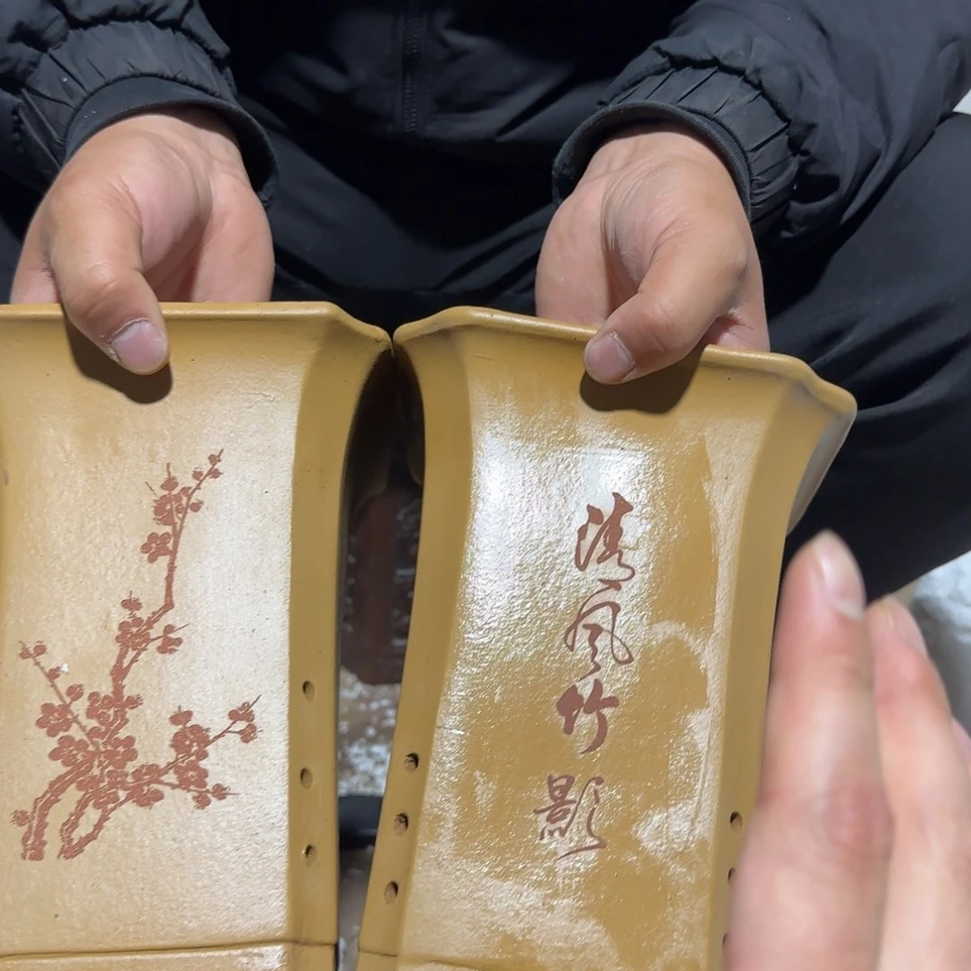 紫砂花盆口径16.5高度22