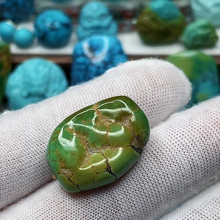 绿松石未镶嵌天然原矿 地大质检