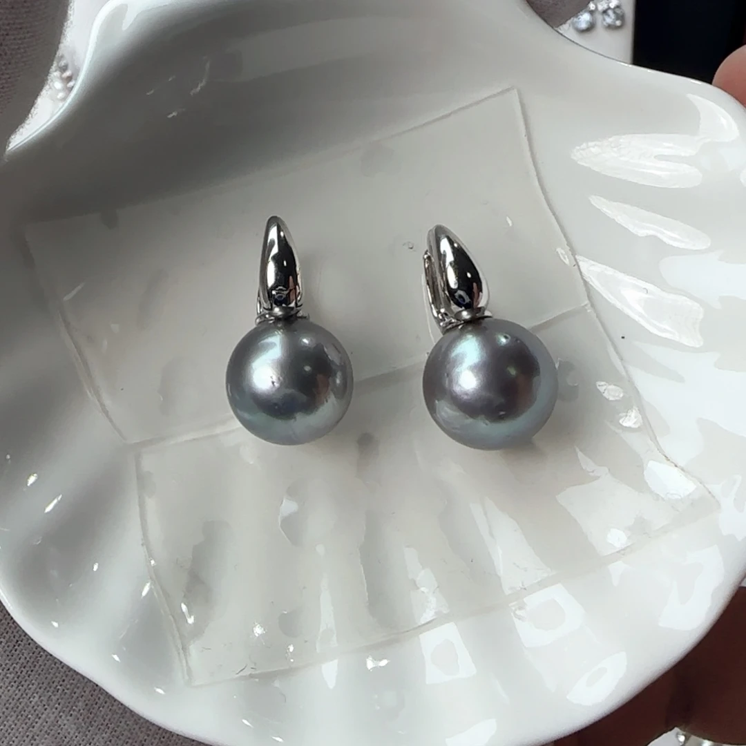 耳饰海水珍珠银S925镶嵌