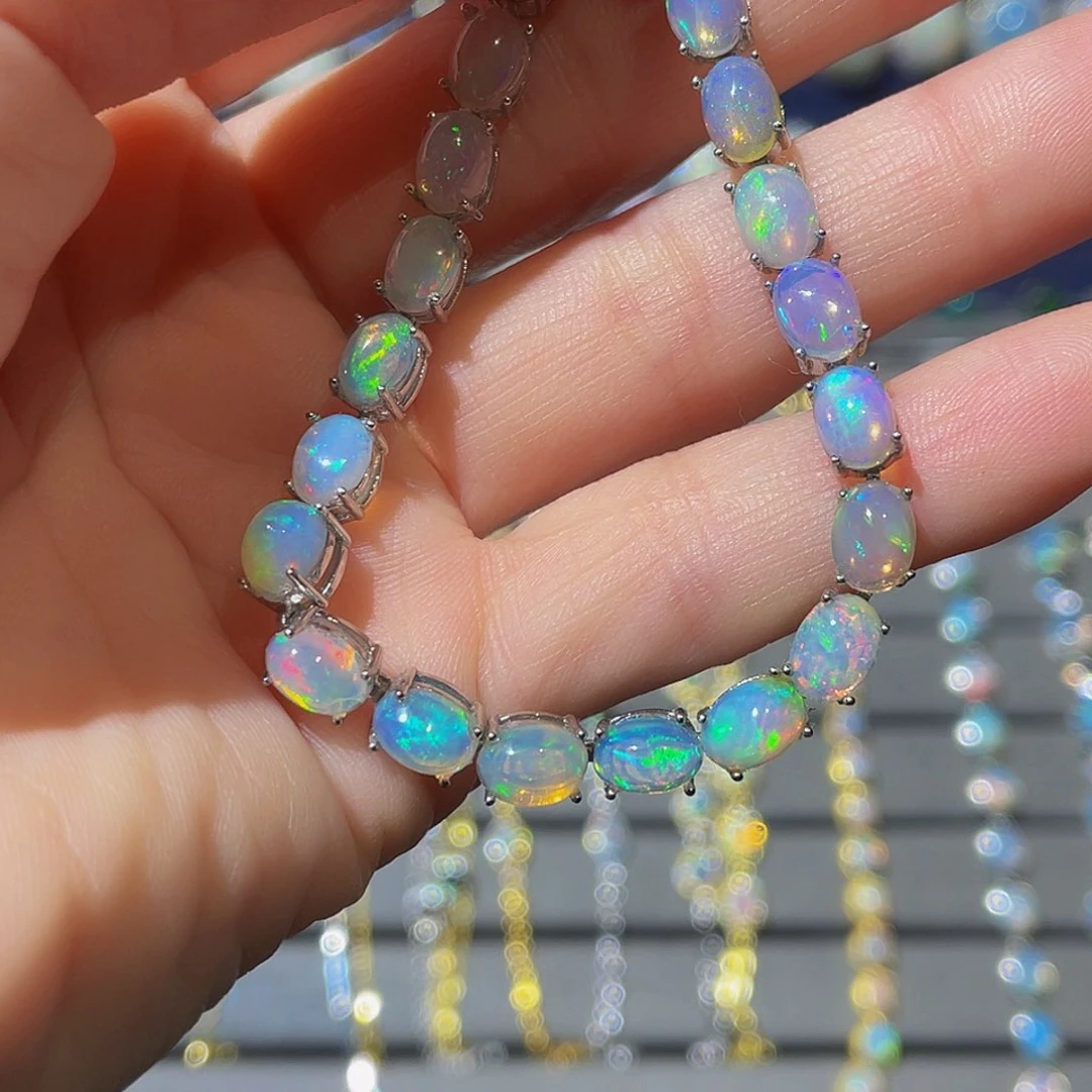 欧泊欧泊手链不退银S925镶嵌糖**包