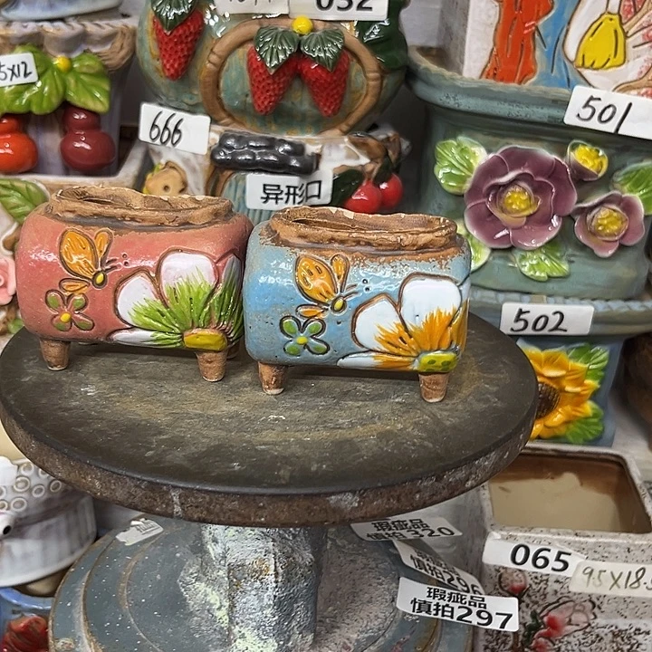 粗陶材质多肉花盆