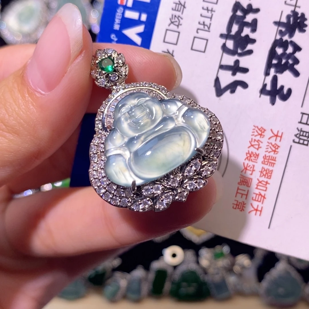 翡翠未镶嵌颈饰天然