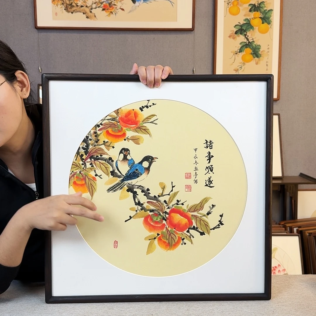 碑帖纯手绘，纯手写带框尺寸：53×53厘米