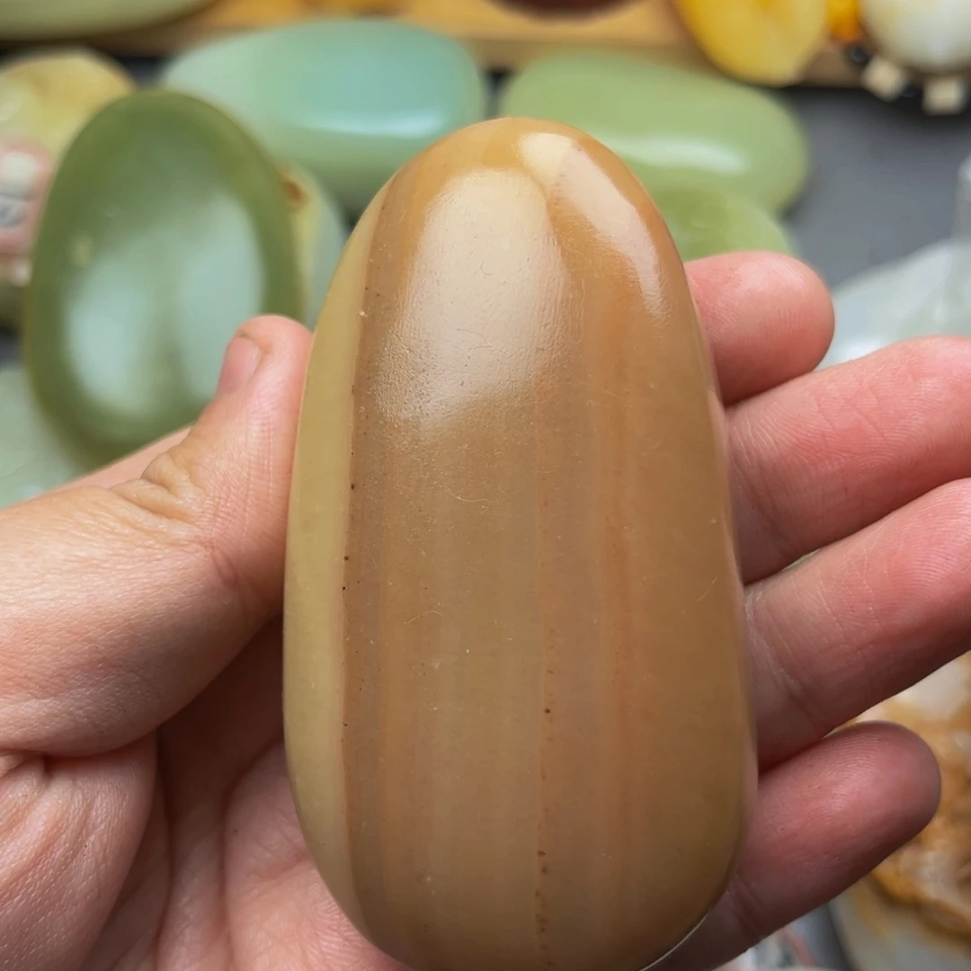 石材方解石手把件