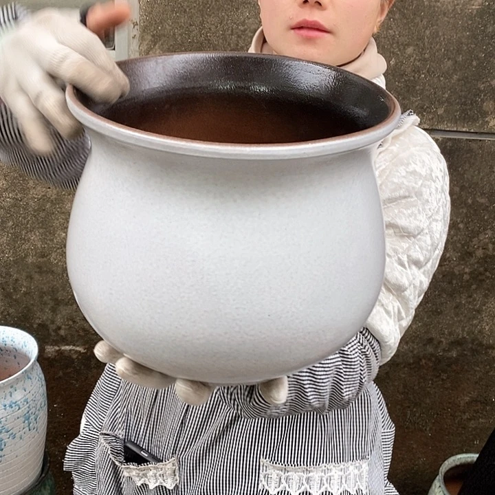 紫砂花盆正品口25高22