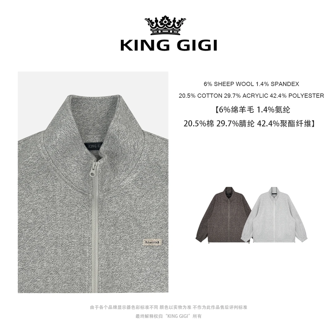 KING GIGI 吉吉国王｜悠闲日记｜绵羊毛 极简必备男士拉链外套91086