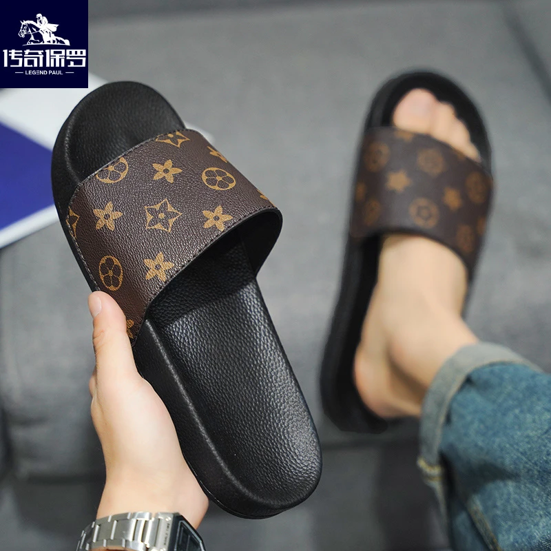 拖鞋男士款2025新款爆款男生外穿拖鞋防滑外贸刺绣家居高档一字拖