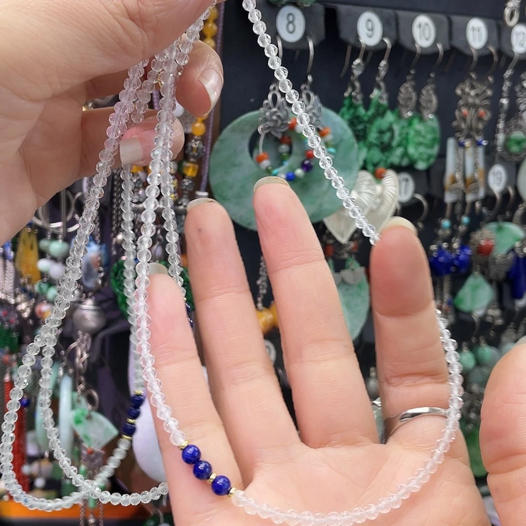 青金石未镶嵌耳饰591hjhhj