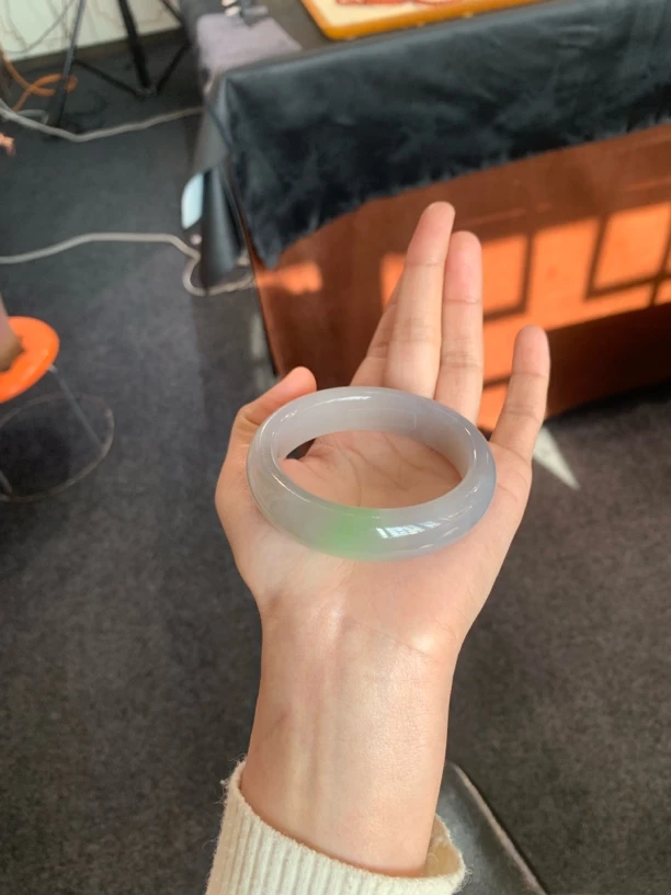 和田玉青海高冰紫翠双色53