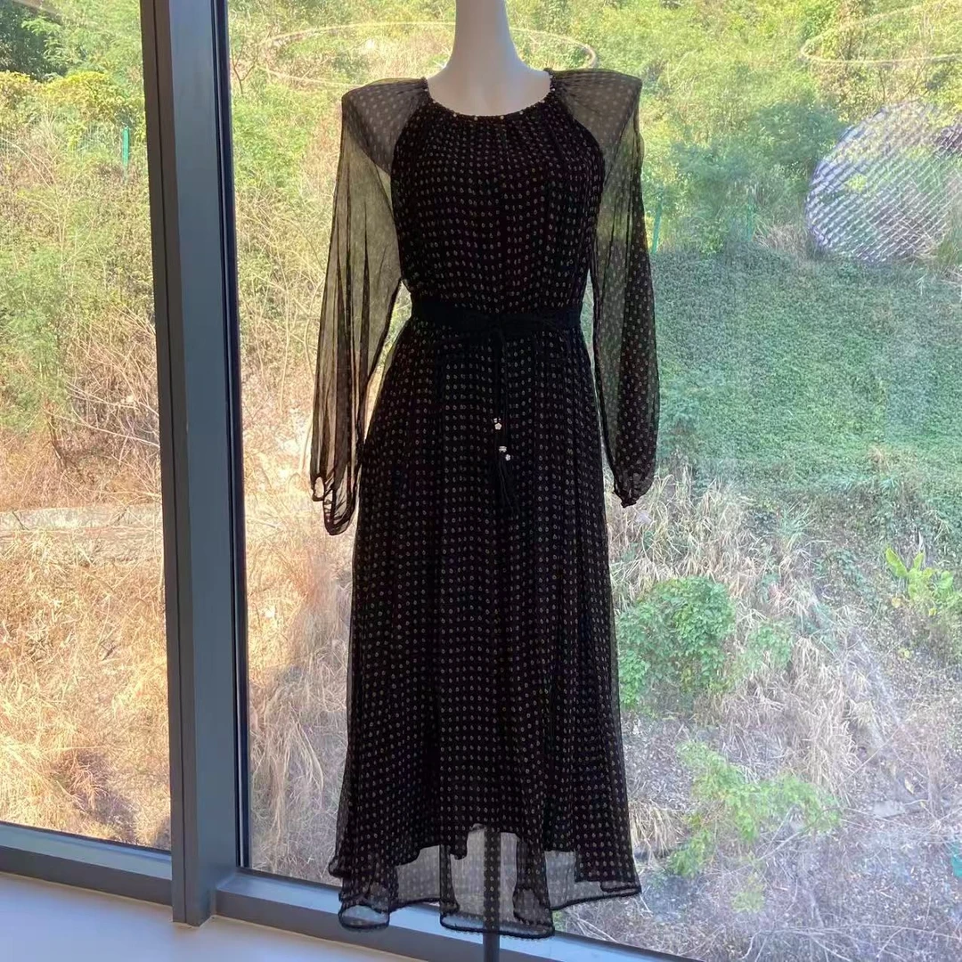 新【丫丫真丝-】重磅100%桑蚕丝连衣裙 H081