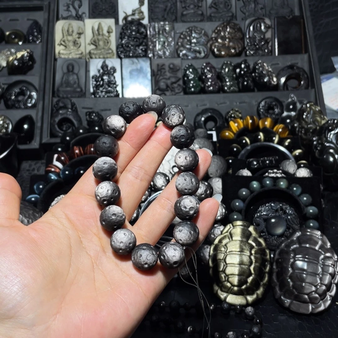 天****黑曜岩未镶嵌珠宝奇石