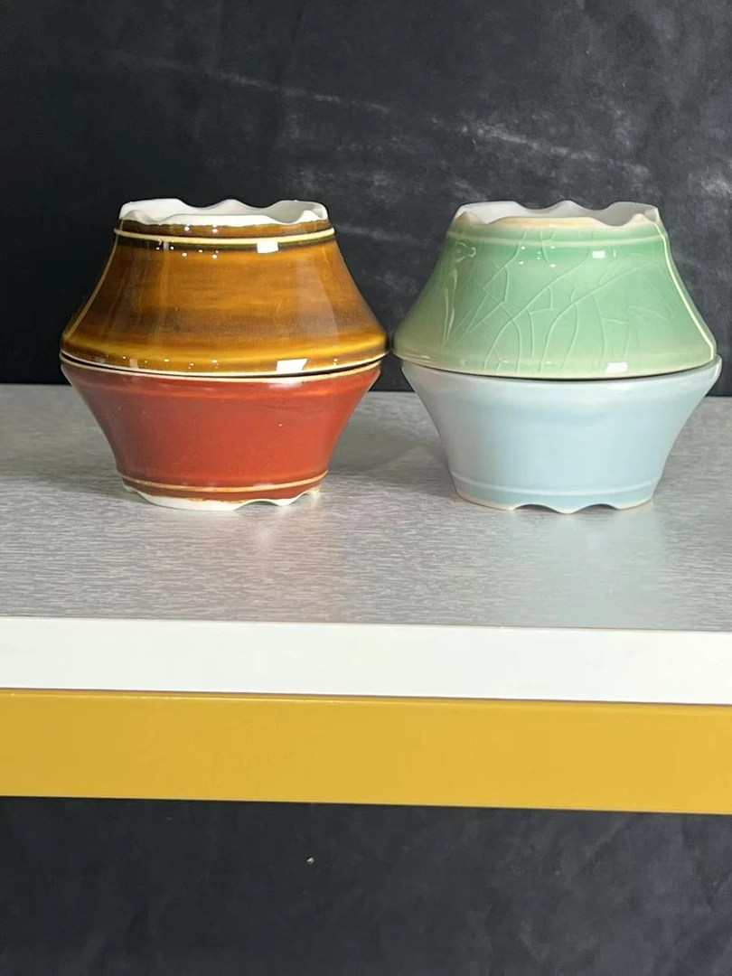 66号高温窑变釉盆 外径8.5*4