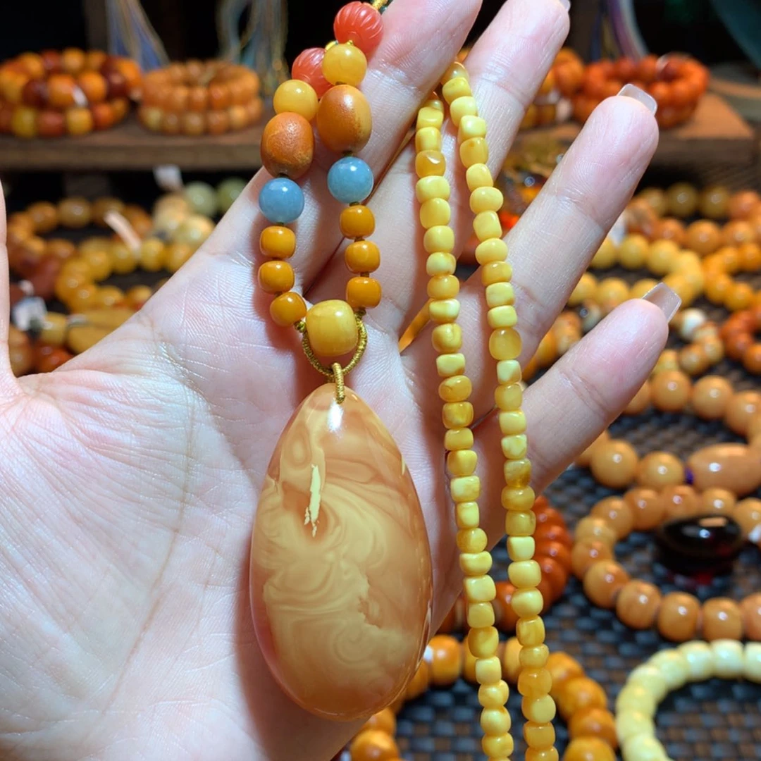【闪购商品】蜜蜡吊坠(赠链)未镶嵌蜜蜡吊坠