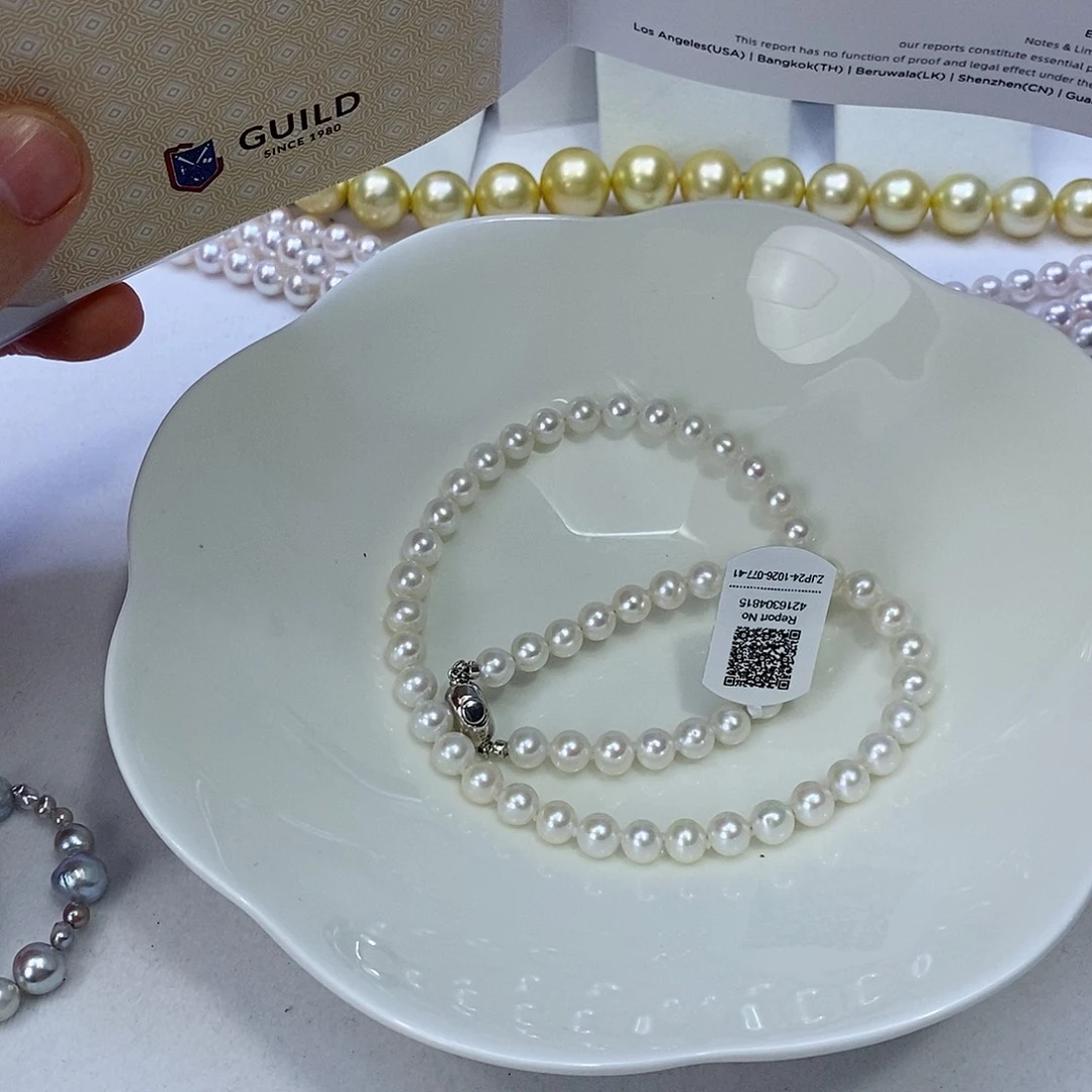 淡水珍珠颈饰银S925镶嵌